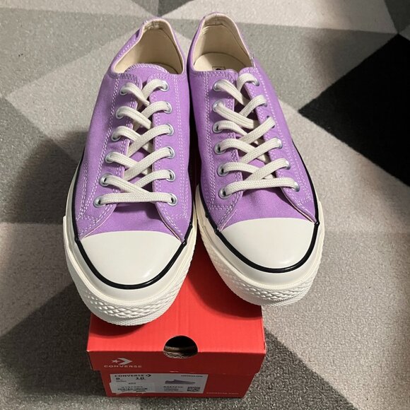 ⭐️NEW⭐️Converse Chuck 70 OX Purple/Ivory Men's Size 8/Women's Size 10 - Picture 2 of 12